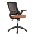 Techni Mobili Techni Mobili RTA-8030-BRN 19-23.5 in. Mid-Back Mesh Task Office Chair with Height Adjustable Arms; Brown RTA-8030-BRN